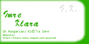 imre klara business card